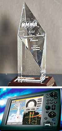 受賞した「NavNet 3D」と「2008 イノベーションアワード」