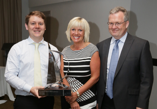 Picture above sees Dan Conway from FURUNO UK (left) receiving the Award from Sandra McKenzie (Boating Business) with Derek Gilbert, BMEA Chariman (right)