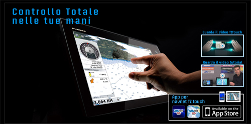 Image of NavNet TZtouch website in Italian language