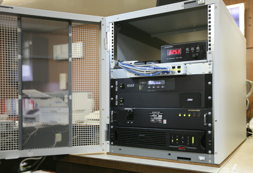 Rack containing Delow Deck Equipment of the FURUNO KU-100 VSAT System